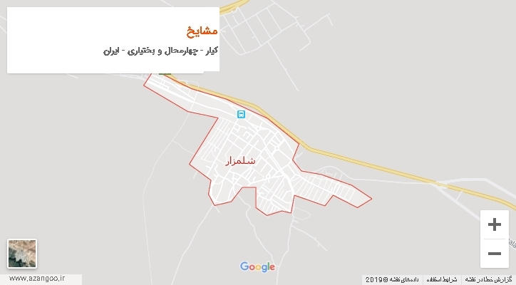 دهستان مشایخ بر روی نقشه