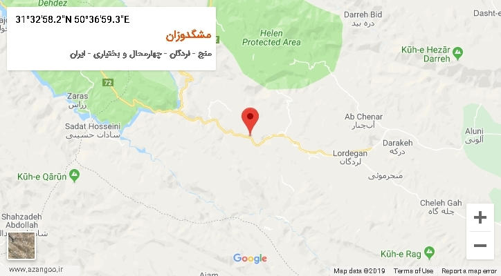 روستای مشگدوزان بر روی نقشه