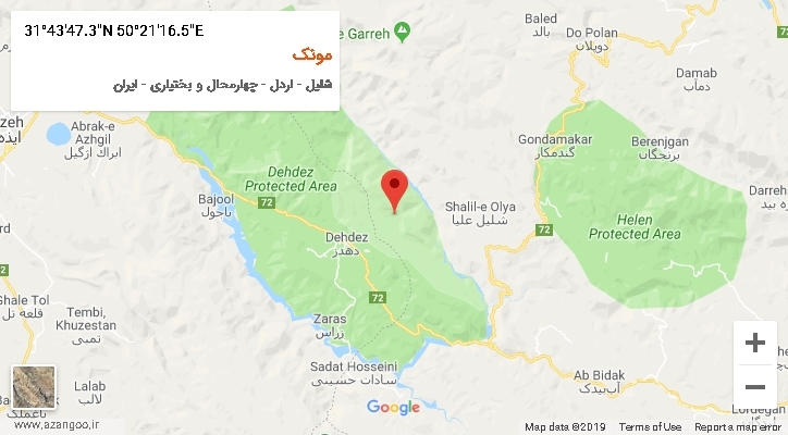 روستای مونک بر روی نقشه