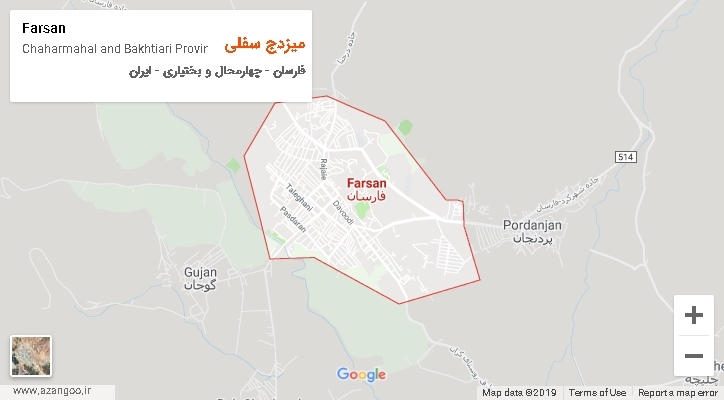دهستان میزدج سفلی بر روی نقشه