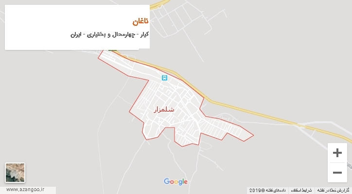 دهستان ناغان بر روی نقشه