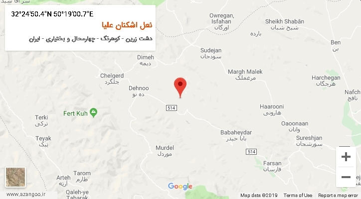 روستای نعل اشکنان علیا بر روی نقشه