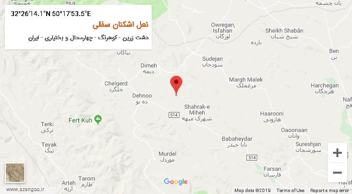 روستای نعل اشکنان سفلی بر روی نقشه