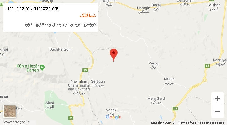 روستای نساکتک بر روی نقشه