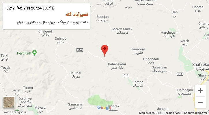 روستای نصیرآباد گله بر روی نقشه