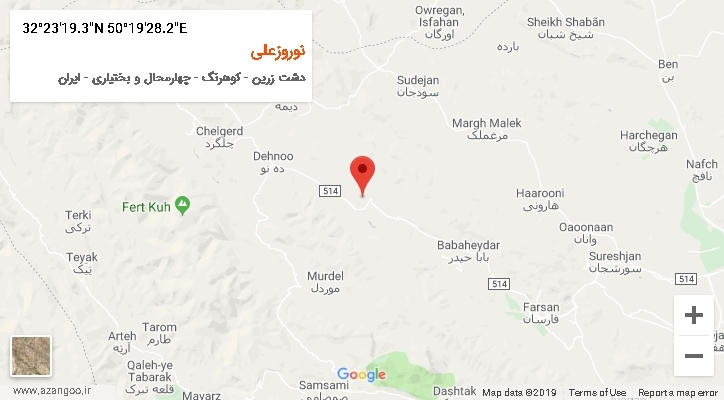 روستای نوروزعلی بر روی نقشه