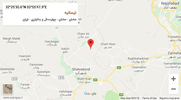 روستای نیسانیه بر روی نقشه