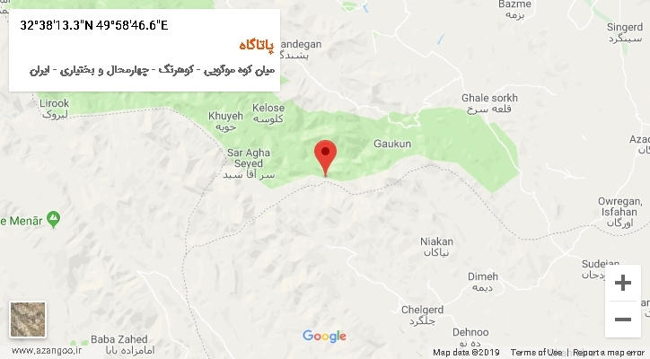روستای پاتاگاه بر روی نقشه