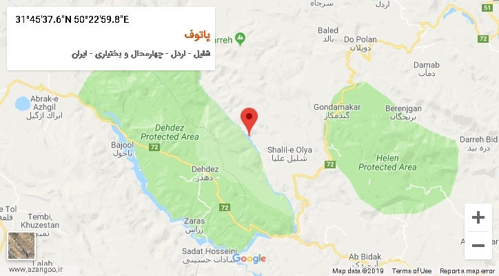 روستای پاتوف بر روی نقشه