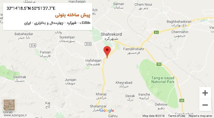 روستای پیش ساخته بتونی بر روی نقشه