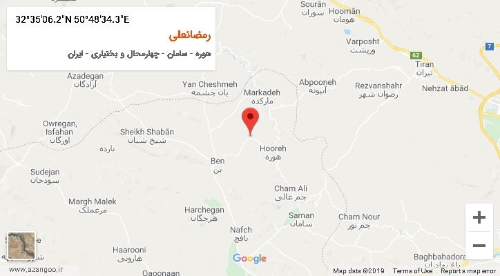 روستای رمضانعلی بر روی نقشه