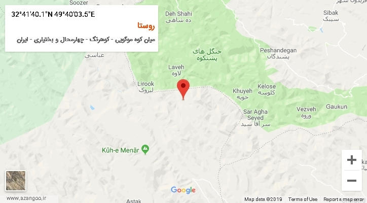 روستای روستا بر روی نقشه