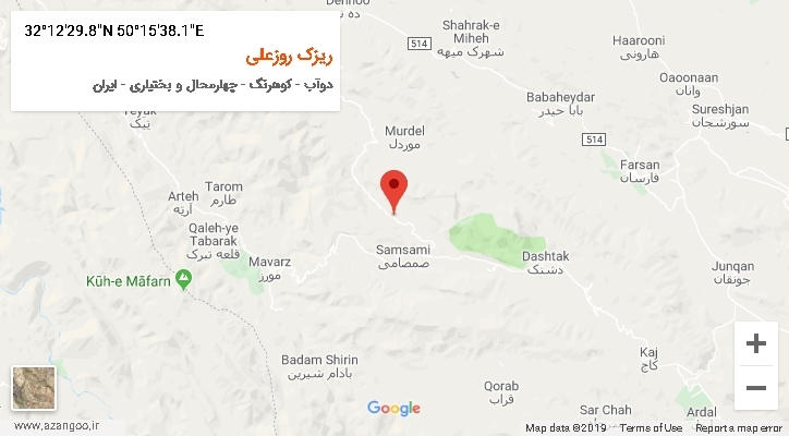 روستای ریزک روزعلی بر روی نقشه