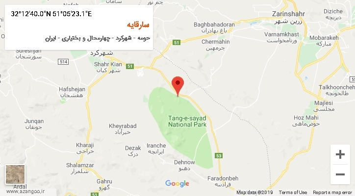 روستای سارقایه بر روی نقشه