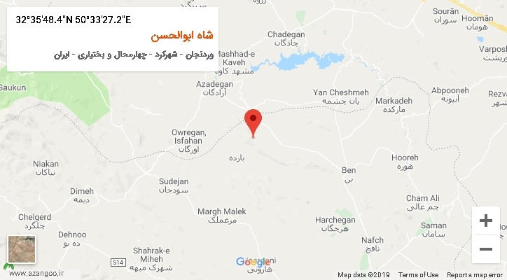 روستای شاه ابوالحسن بر روی نقشه