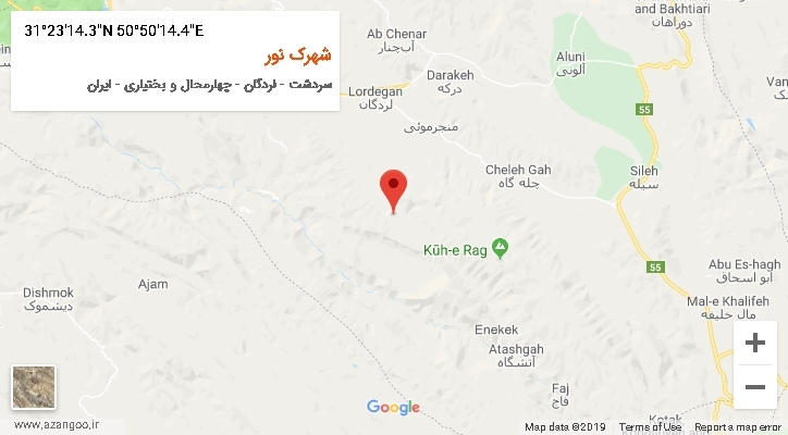 روستای شهرک نور بر روی نقشه