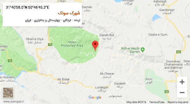 روستای شهرک سونک بر روی نقشه