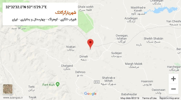 روستای شهریارگرگانک بر روی نقشه