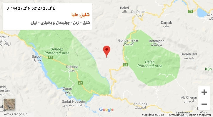 روستای شلیل علیا بر روی نقشه