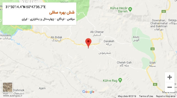 روستای شش بهره سفلی بر روی نقشه