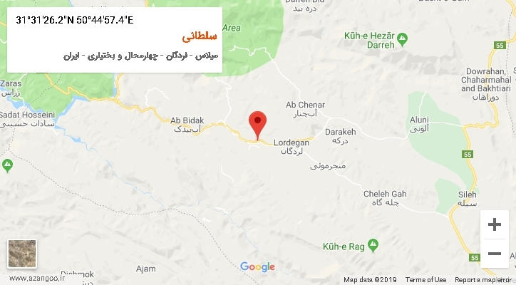روستای سلطانی بر روی نقشه