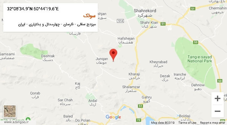 روستای سولک بر روی نقشه