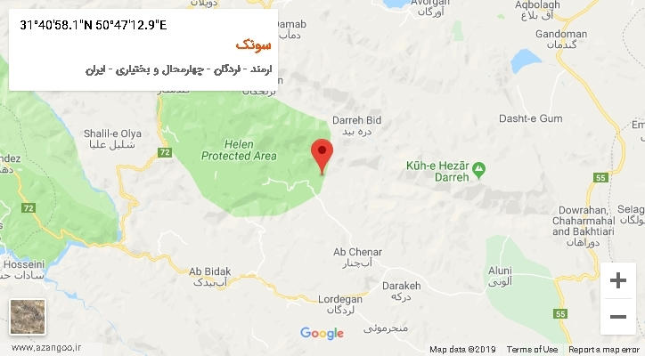 روستای سونک بر روی نقشه