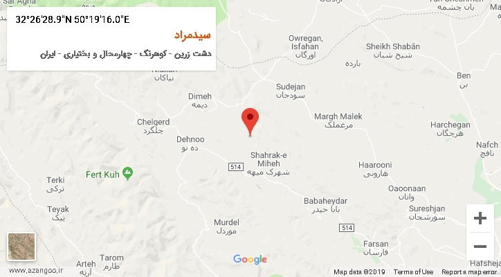 روستای سیدمراد بر روی نقشه
