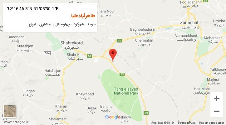 روستای طاهرآبادعلیا بر روی نقشه