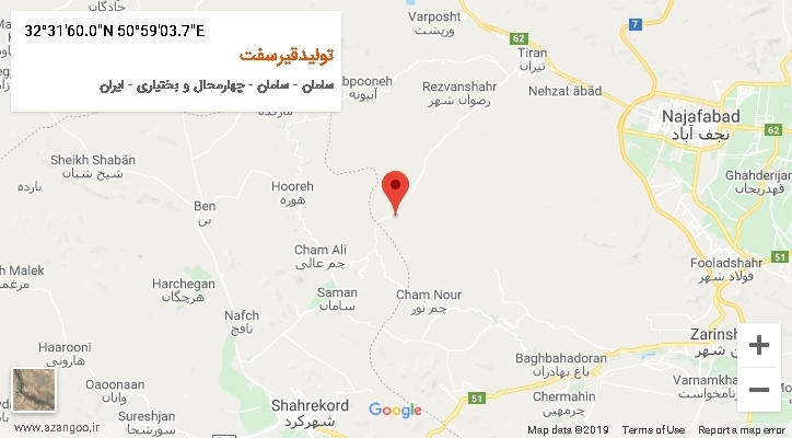 روستای تولیدقیرسفت بر روی نقشه