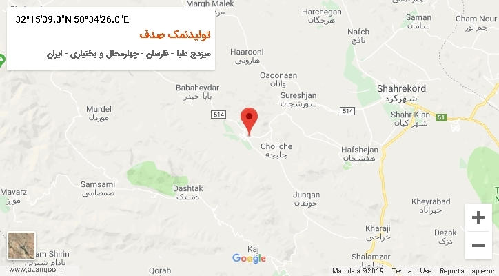 روستای تولیدنمک صدف بر روی نقشه