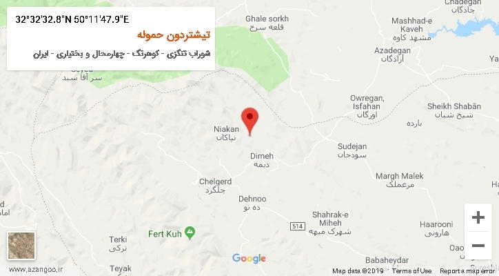روستای تیشتردون حموله بر روی نقشه