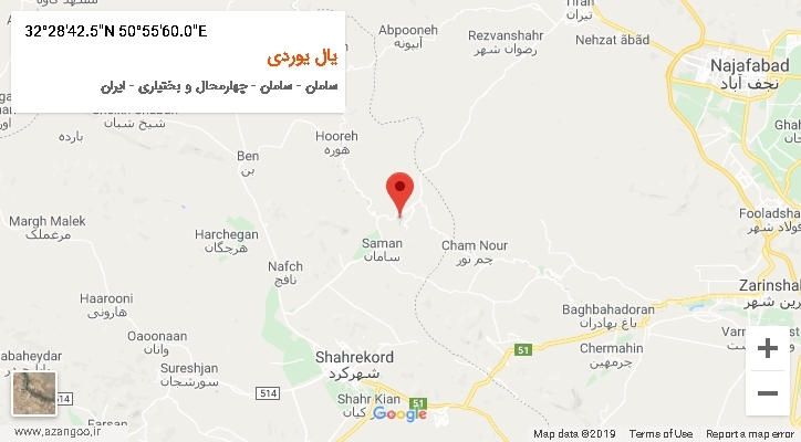 روستای یال یوردی بر روی نقشه