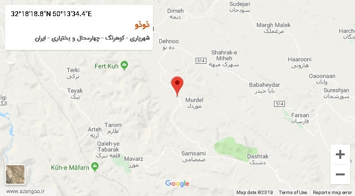 روستای ذوذو بر روی نقشه