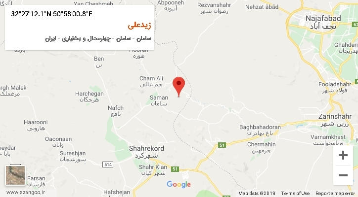 روستای زیدعلی بر روی نقشه