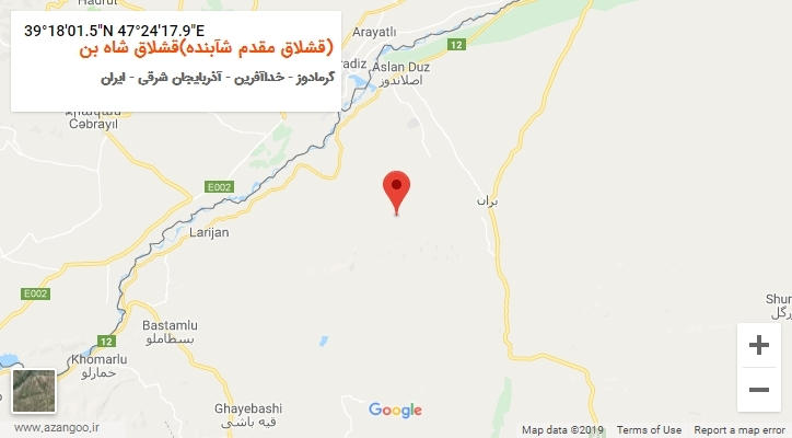 روستای (قشلاق مقدم شآبنده)قشلاق شاه بن بر روی نقشه