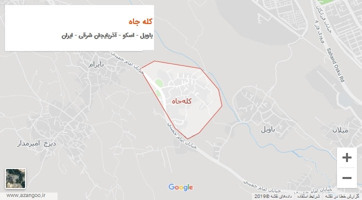روستای کله جاه بر روی نقشه