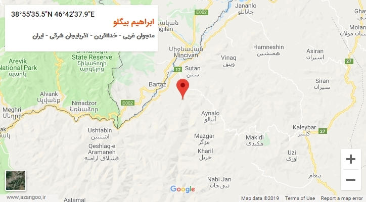 روستای ابراهیم بیگلو بر روی نقشه