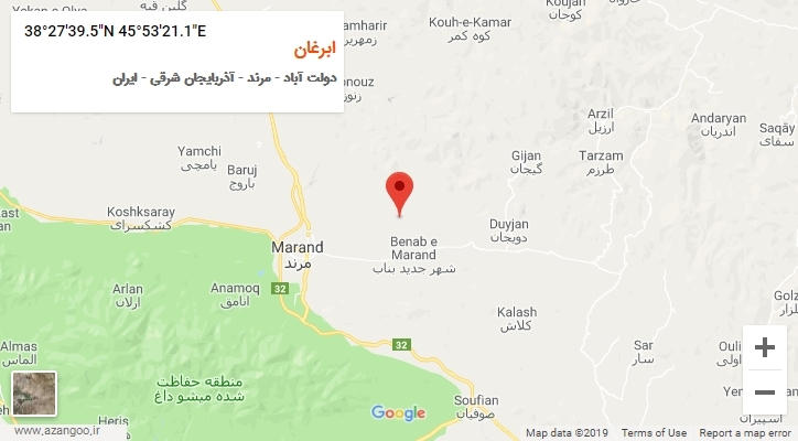 روستای ابرغان بر روی نقشه