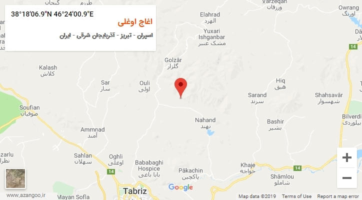 روستای اغاج اوغلی بر روی نقشه