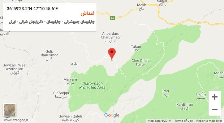 روستای اغداش بر روی نقشه