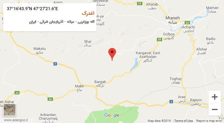 روستای اغدرک بر روی نقشه