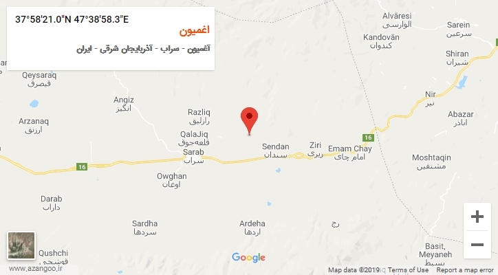 روستای اغمیون بر روی نقشه