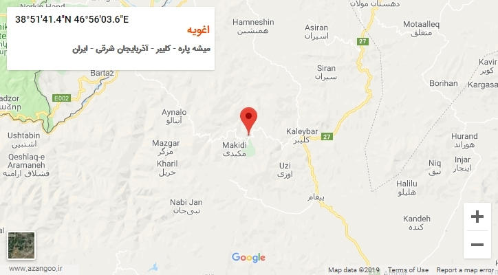 روستای اغویه بر روی نقشه