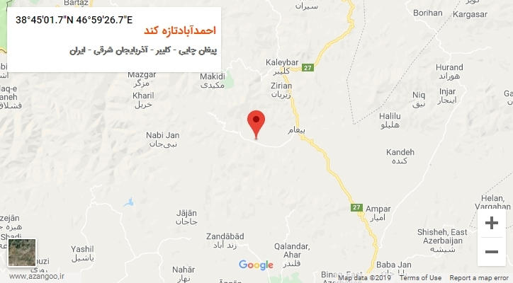 روستای احمدآبادتازه کند بر روی نقشه
