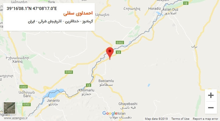 روستای احمدلوی سفلی بر روی نقشه