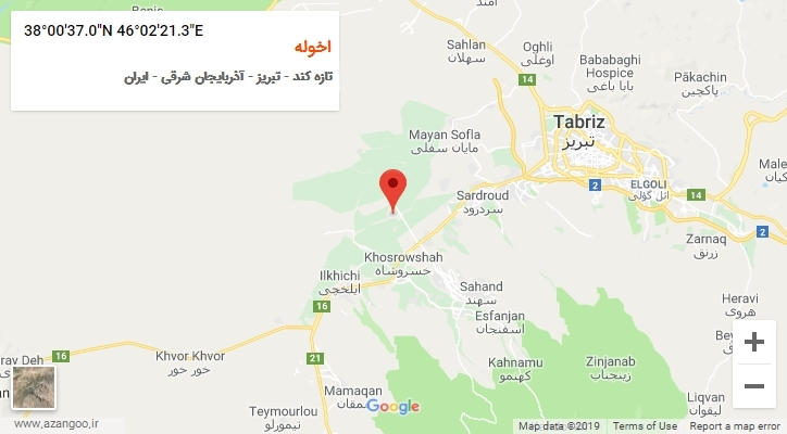 روستای اخوله بر روی نقشه