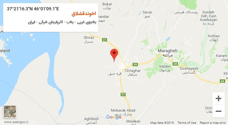 روستای اخوندقشلاق بر روی نقشه