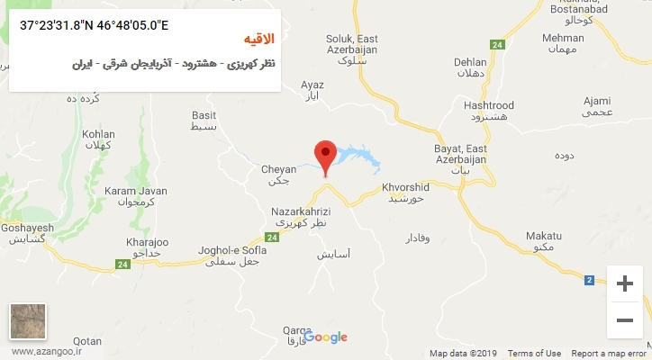 روستای الاقیه بر روی نقشه