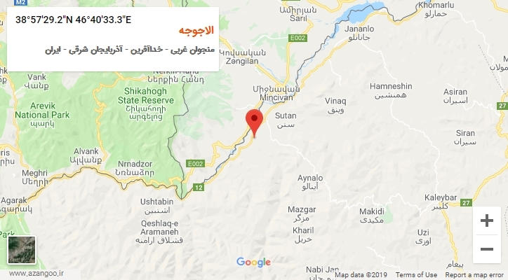 روستای الاجوجه بر روی نقشه
